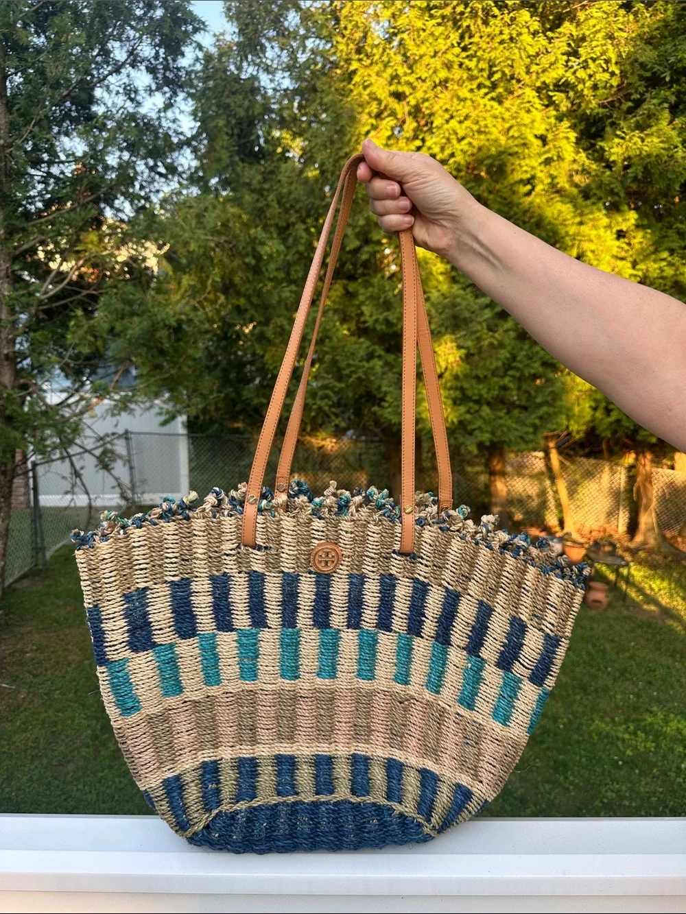 Tory Burch Jute Straw Tote